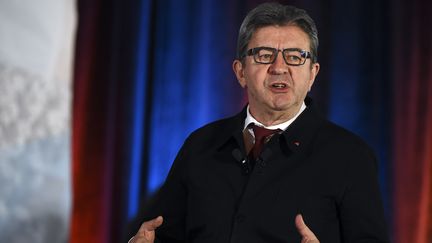 Le leader de la France insoumise, Jean-Luc Mélenchon, à Nîmes (Gard), le 5 avril 2019. (SYLVAIN THOMAS / AFP)