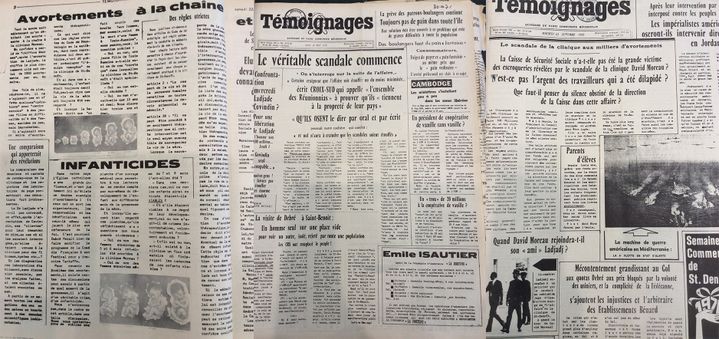 Coupures du journal "Témoignages" dans les années 1960. (FRANCOISE VERGES)