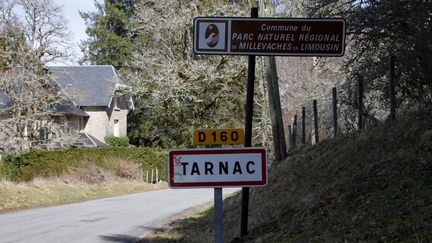 La ville de Tarnac (Corrèze), le 8 mars 2018. (PASCAL LACHENAUD / AFP)