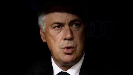 L'entra&icirc;neur du Real Madrid,&nbsp;Carlo Ancelotti, le 13 septembre 2014, au stade Santiago-Bernabeu, &agrave; Madrid. (DANI POZO / FILES)