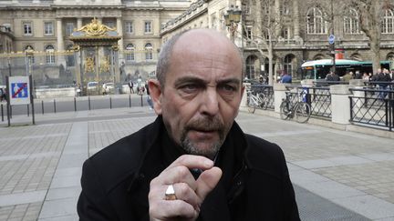 Yves Lefebvre, le secrétaire général Unité-police FO, le 15 mars 2017 à Paris.&nbsp; (JACQUES DEMARTHON / AFP)