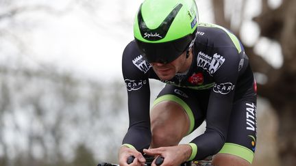 Le coureur de la formation Fortuneo, Pierre-Luc Périchon. (KENZO TRIBOUILLARD / AFP)