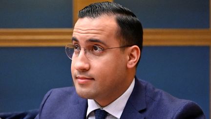 Alexandre Benalla auditionné par les sénateurs, à Paris, le 21 janvier 2019. (MUSTAFA YALCIN / ANADOLU AGENCY / AFP)