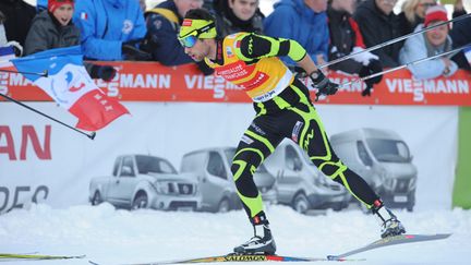 Jason Lamy-Chapuis devant son public à Chaux-Neuve (PATRICK SEEGER / MAXPPP)