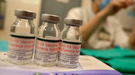 Des doses de vaccin d'AstraZeneca à l'hôpital de Tzu Chi, à New Taipei (Taïwan), le 17 juin 2021. (CENG SHOU YI / NURPHOTO / AFP)