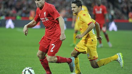 James Milner (Liverpool) face à Adelaïde (DAVID MARIUZ / AFP)