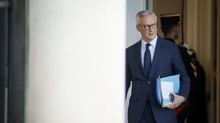 Bruno Le Maire, ministre de l'Economie, à l'Elysée le 15 novembre 2023. (THOMAS PADILLA / MAXPPP)