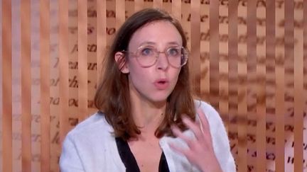 Géraldine Mosna-Savoye, auteure&nbsp; de "A quoi penses-tu ? aux éditions de&nbsp;L'école des loisirs.&nbsp; (FRANCEINFO)