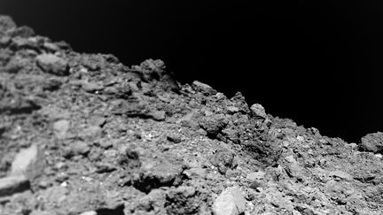 Les photos prises par le robot Mascot à la surface de l'astéroïde Ryugu en octobre 2018&nbsp;ont analysées pendant plusieurs mois par les scientifiques. (AFP PHOTO / Jaumann et. al., Science 2019)