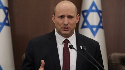 Le Premier ministre israélien Naftali Bennett, à Jérusalem, le 19 juin 2022. (ABIR SULTAN / POOL / AFP)