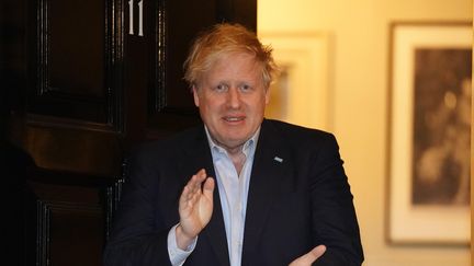 Boris Johnson, le 2 avril 2020,&nbsp;au&nbsp;10 Downing Street, à Londres.&nbsp; (PIPPA FOWLES / 10 DOWNING STREET)