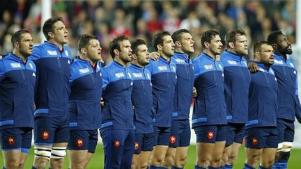 &nbsp; (L'équipe de France de rugby au début de la rencontre contre le Canada, le 1er octobre 2015 © REUTERS - Staff)