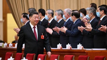 Le président chinois Xi Jinping, le 5 mars 2023, à Pékin (Chine). (XIE HUANCHI / XINHUA / AFP)