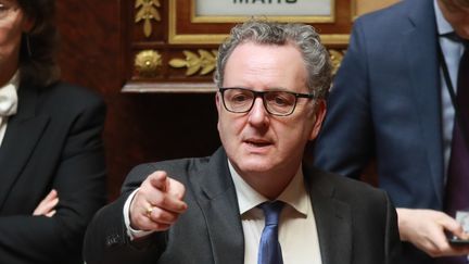 Le président du groupe LREM à l'Assemblée nationale, Richard Ferrand, le 21 mars 2018. (JACQUES DEMARTHON / AFP)