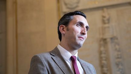 Julien Aubert, député LR du Vaucluse, le 18 février 2020 à l'Assemblée nationale.&nbsp; (CHRISTOPHE MORIN / MAXPPP)