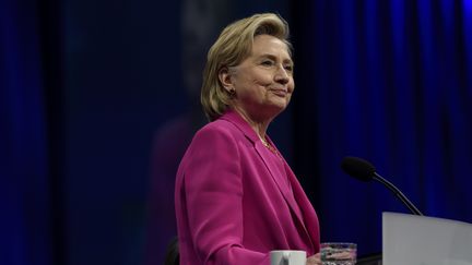 Hillary Clinton, à la convention annuelle de l'American Federation of Teachers à Pittsbourg (Pennsylvanie), le 13 juillet 2018. (JEFF SWENSEN / GETTY IMAGES NORTH AMERICA)