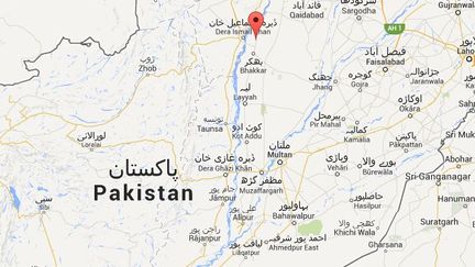 Les deux fr&egrave;res cannibales vivaient dans le&nbsp;village pendjabi de Darya Khan, au Pakistan.&nbsp; ( GOOGLE MAPS / FRANCETV INFO )