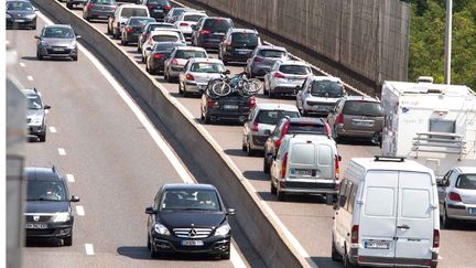 &nbsp; (Le 17 juillet 2015, plusieurs kilometres de bouchons sur l'autoroute A6, au niveau du tunnel de fourviere, permettant de traverser Lyon © Konrad K./SIPA)