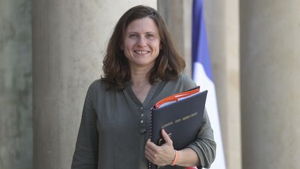 La ministre des Sports&nbsp;Roxana Maracineanu au palais de l'Élysée, le 7 juillet 2020. (LUDOVIC MARIN / AFP)