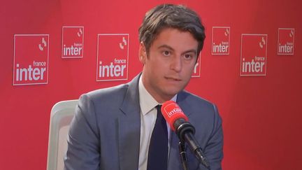 Le Premier ministre Gabriel Attal, invité de France Inter, le mercredi 3 juillet 2024. (FRANCE INTER / RADIOFRANCE)