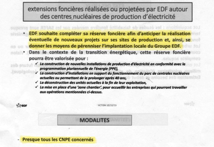 Extrait d’un rapport du Haut comité pour la transparence et l'information sur la sécurité nucléaire, 10/10/19. (CELLULE INVESTIGATION DE RADIOFRANCE)