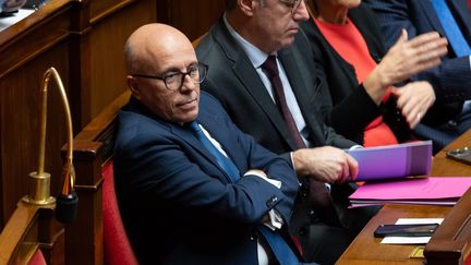 Éric Ciotti at the National Assembly, Paris, November 28, 2023. (ALEXIS SCIARD / MAXPPP)