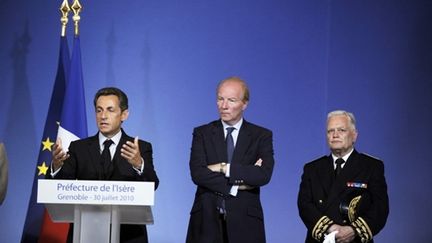 Le discours de Grenoble de Nicolas Sarkozy sur la sécurité (30 juillet 2010) (AFP/PHILIPPE DESMAZES)