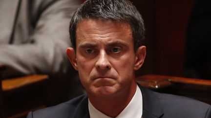 Manuel Valls à l'Assemblée nationale, le 25 mai 2016. (PATRICK KOVARIK / AFP)