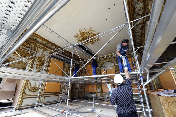 Un grand chantier de r&eacute;novation avait &eacute;t&eacute; lanc&eacute; durant l'&eacute;t&eacute; 2011, pour entretenir la fa&ccedil;ade ainsi que certaines pi&egrave;ces. (MIGUEL MEDINA / AFP)