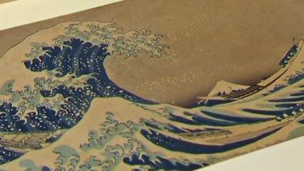 L'une des copies de la vague d'Hokusai, bientôt exposée à Angers.
 (France 3)