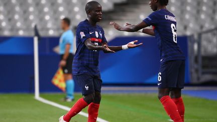 Eduardo Camavinga remplace NGolo Kanté contre la Croatie pour sa première sélection à 17 ans et 9 mois (FRANCK FIFE / AFP)