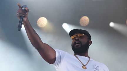 Le rappeur belge Damso sur scène eux Eurockéennes de Belfort en juillet 2018.
 (Sébastien Bozon / AFP)