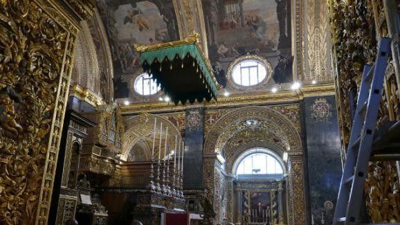 L'intérieur de la co-cathédrale Saint-John de La Valette (Photo Emmanuel Langlois)