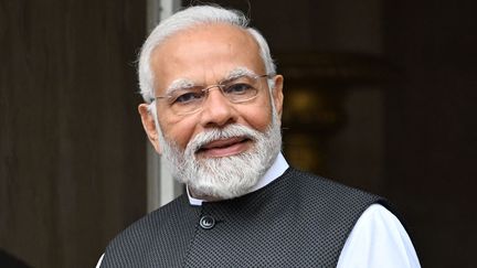 Narendra Modi, le Premier ministre indien est l'invité d'honneur des cérémonies du 14 juillet 2023 à Paris. (EMMANUEL DUNAND / AFP)