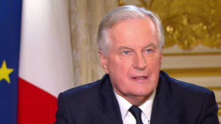 Michel Barnier, interviewé dans le "20 heures" de France 2, le 3 décembre 2024. (FRANCE 2)