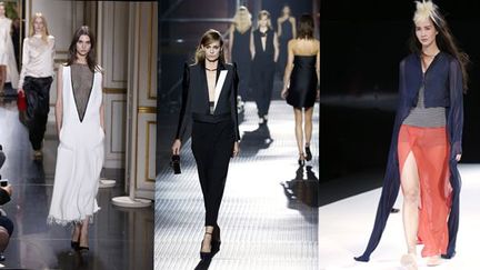 Défilés Céline, Lanvin, Yamamoto (de gauche à droite)
 (AFP)