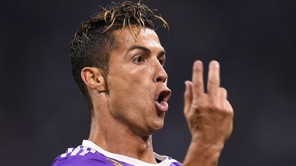 La joie de Cristiano Ronaldo, auteur d'un but en finale de la Ligue des champions à Cardiff face à la Juventus. (FILIPPO MONTEFORTE / AFP)