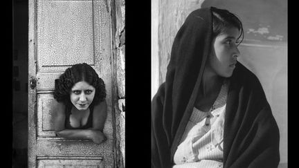 A gauche, Henri Cartier-Bresson, Prostituée, Calle Cuauhtemoctzin, Mexique, 1934 - A gauche, Paul Strand, Woman of Alvarado, Veracruz, 1933
 (A gauche © Magnum Photos / Courtesy Fondation Henri Cartier-Bresson - A droite © Aperture Foundation Inc., Paul Strand Archive )