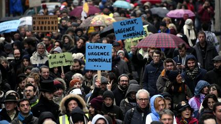 La marche pour le climat, le 8 décembre 2018 à Nancy. (ALEXANDRE MARCHI / MAXPPP)