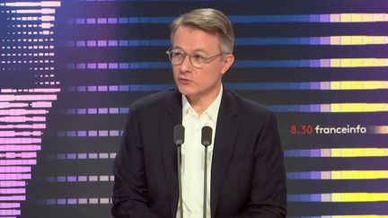 Dominique Schelcher, président de Système U, était mardi 22 novembre l'invité du 8h30 franceinfo.&nbsp; (FRANCEINFO / RADIOFRANCE)