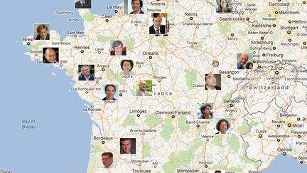 La carte des ministres du gouvernement Ayrault (FTV)