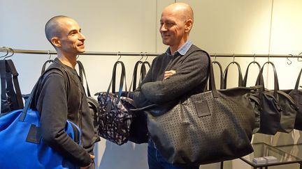 Stéphane Verdino (à droite) et Thibaut Renaud fondateurs de la marque Hotel Paris-Tokyo, janvier 2017 à Paris 
 (Corinne Jeammet)