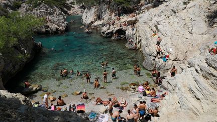 La calanque de Sugiton en juillet 2020. Photo d'illustration. (VALERIE VREL / MAXPPP)