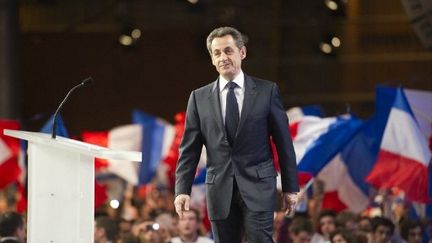 Nicolas Sarkozy, lors de son meeting à Lille, le 24 février 2012. (AFP - Lionel Bonaventure)