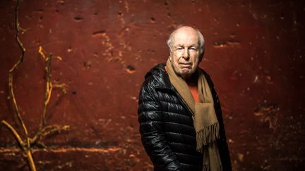 Peter Brook au théâtre des Bouffes du Nord à Paris (27 février 2018)
 (Lionel Bonaventure / AFP)