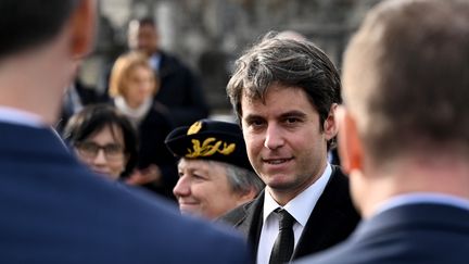 Le Premier ministre Gabriel Attal, à Saint-Dié-des-Vosges (Vosges), le 1er mars 2024. (SEBASTIEN BOZON / AFP)