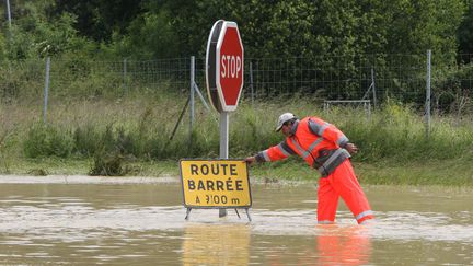 Inondations &agrave; Auch (Gers),&nbsp;le 31 mai 2013. ( MAXPPP)