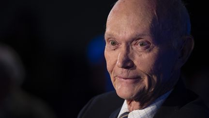 L'astronaute américain d'Apollo 11 Michael Collins à Washington, le 15 avril 2019. (ERIC BARADAT / AFP)