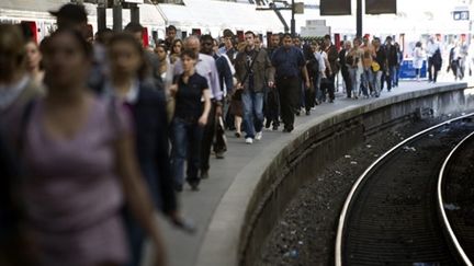 jour de grève, gare St-Lazare à Paris (AFP PHOTO / FRED DUFOUR)