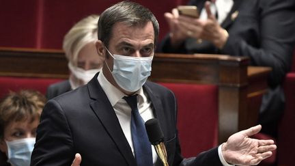 Olivier Véran, le ministre de la Santé à l'Assemblée nationale, le 3 novembre 2020. (STEPHANE DE SAKUTIN / AFP)